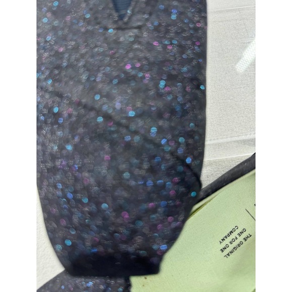 Toms Alpargata Flat Shoes Women's 7 Blue Glitter Fox Print Slip-on Lightweight - Picture 5 of 14